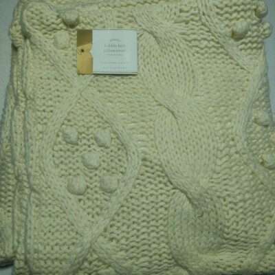  Pottery Barn Bobble Knit Pillow Cover-image