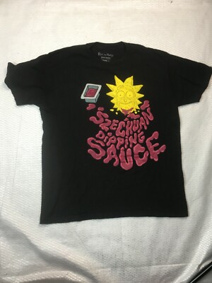 Rick And Morty Adult Swim Szechuan Dipping Sauce Black T-Shirt Adult L -image