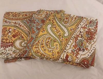 2 Pottery Barn Harper Paisley Standard Pillow Shams 26x20 Cotton NWOT-image