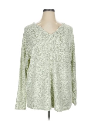 Dip Women Green Long Sleeve T-Shirt XL-image