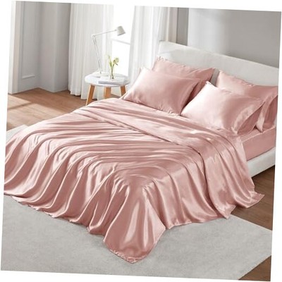  Essentials Free Luxurious 6 Piece Sheet Set MPE20-773 Sheet Set 6PC Queen Blush-image