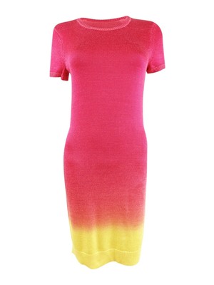 Lauren Ralph Lauren Women's Dip-Dyed Jersey Dress (XL, Pink/Orange/Yellow)-image