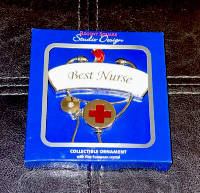 Regent Square Studio Design 2021 Best Nurse Collectible Ornament w/ Crystal-image