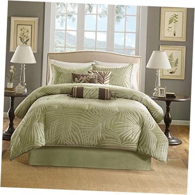  Comforter Set Scenic Queen (90 in x 90 in) Freeport, Palm Leaf Olive Green-image
