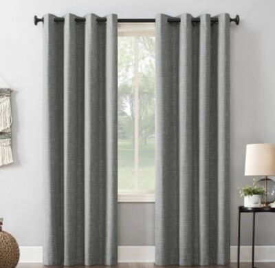 Single Curtain Panel Window Black Out Insulated Thermal Drapes Privacy Room Bed-image