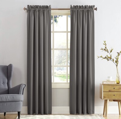 Sun Zero 1 Panel Gray Curtain 54x108-image