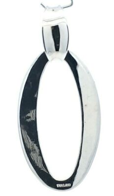 Robert Lee Morris Studio 925 Sterling Solid Large Oval Shaped Pendant 15.7 Grams-image