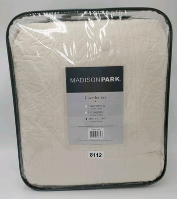 Madison Park Tuscany King / Cal King 3 Piece Reversible Scalloped Edge Quilt Set-image