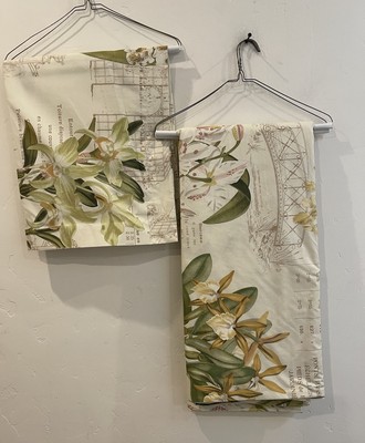 Pottery Barn Duvet Cover King Orchids Botanical French Country W Shams-image