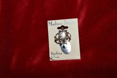  Madison Studio  Sterling Silver Opalescent Mother Of Pearl Ring Size  7-image