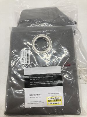 Lichtenberg Gray Two Panels Grommet Curtain Panel 54x54-image