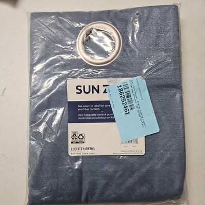 Blue 40in X 84in Sunzoro Black Out Curtain-image