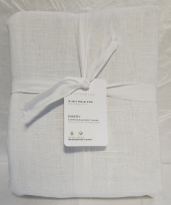 Pottery Barn 3in1 Pole Top Custom Emery 1-Curtain Blackout Lining 100
