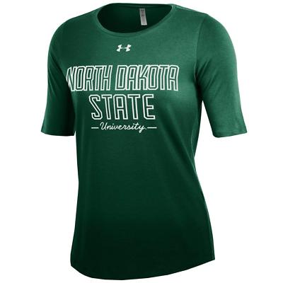 Under Armour Women's Short Sleeve Dip Dye Tee North Dakota State NDSU Large L-image