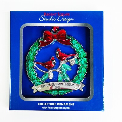 2022 Regent Square Studio Design Our First Christmas Together Cardinals Wreath-image