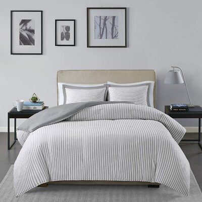 Madison Park Essentials 3-pc Reversible Duvet Cover Set, King  (NIP)-image