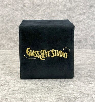 Glass Eye Studio Paperweight Padded Storage Container - BOX ONLY - Navy & Gold-image