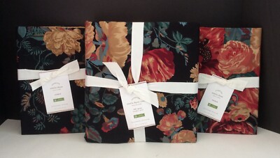 Pottery Barn AMELA Queen Duvet 2 Standard Shams ~ Floral ~ New with Tags-image