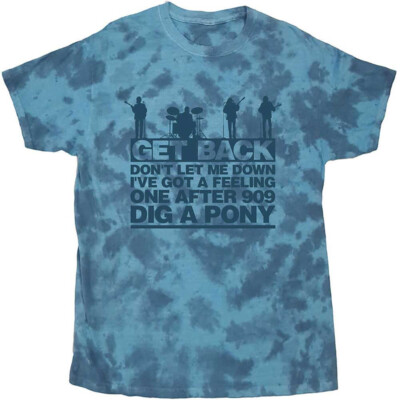 The Beatles -  Let It Be Songs-Dip Dye - Blue t-shirt-image