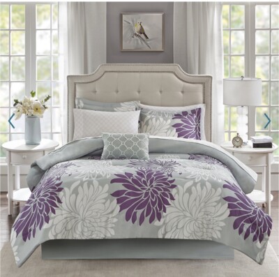 Madison Park Essentials 9 Piece Queen Comforter Set. New In Box.-image