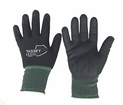 Tasset 940 Nitrile dipped work gloves coated nylon 15ga Industrial S, M, L, XL -image