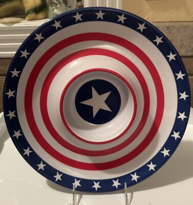 Americana Design Chip & Dip Plate-image