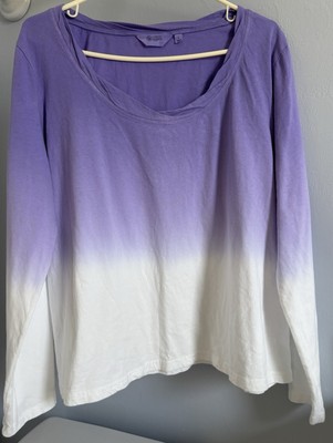 Candace Cameron Bure The Ocean Dipped Long-Sleeve Tee Violet Large A473684-image