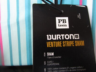 Pottery Barn Teen Burton venture stripe sham euro  New with tag-image