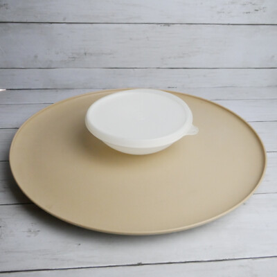 Vintage Tupperware Dip-n-Serve Chip and Dip Server Tray Bowl and Seal 492-2-image