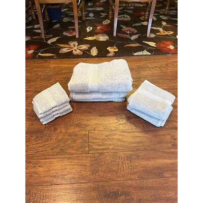 NEW Madison Park Signature 8 Piece Ultra Soft Cotton Absorbent Towel Set Gray-image