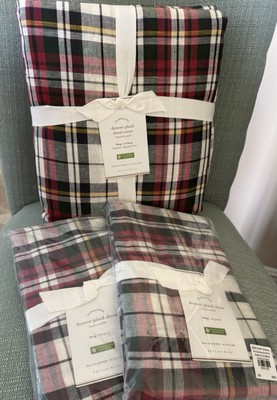 Pottery Barn ~DENVER PLAID~ KING DUVET COVER & 2 KING SHAMS ~RUSTIC CHRISTMAS~-image