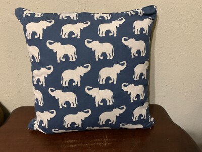 Pottery Barn Elephant Printed Pillow Cover 20