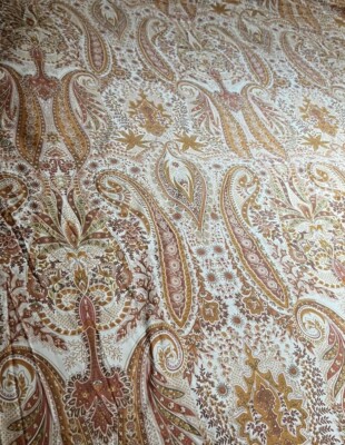 Pottery Barn Organic Cotton Terracotta Paisley King Duvet Cover-image