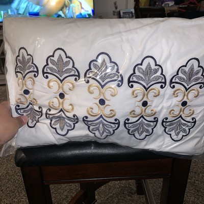 Madison Park  Decorative Pillow 12 X 18 Embroidery Design-image