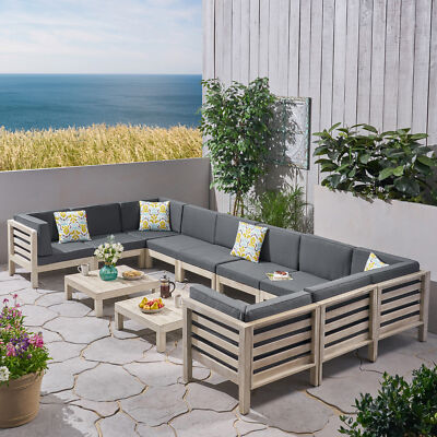 Ravello Outdoor U-Shaped Sectional Sofa Set with Coffee Tables-image