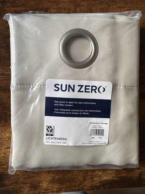 Sun Zero Single (One) Panel Grommet Curtain 40 in x 63 in  Beige  NEW-image