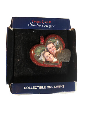 REGENT SQUARE STUDIO DESIGN RED HEART FRAME  COLLECTIBLE ORNAMENT Box Is Damaged-image