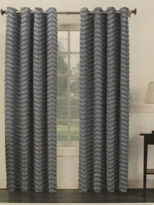 SunZero Room Darkening Grommet Curtain Panel - Cadiz Ink-image