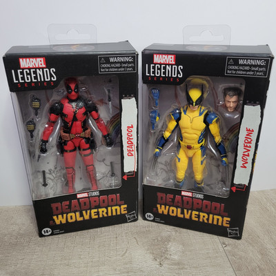 Marvel Legends Deadpool & Wolverine Movie Figures Set IN HAND Yellow MCU Hugh -image