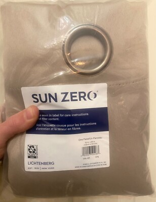 NEW Sun Zero Blackout Energy Saving Thick Curtain 1pcs 52” X 95” Beige Tan Panel-image