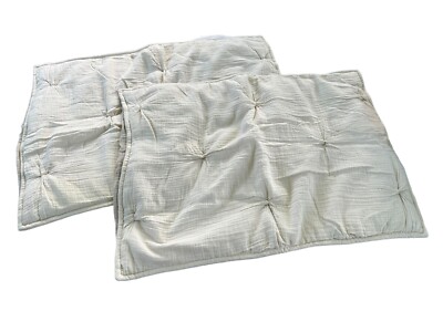 Pottery Barn Soft Cotton Handcrafted Quilted Standard Sham Set of 2-image