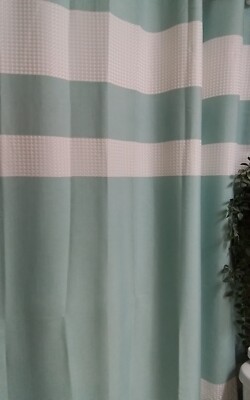 Madison Park Spa Waffle Shower Curtain Aqua Green-image