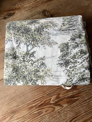 POTTERY BARN HYDE PARK TOILE GREEN KING/CAL KING ORGANIC DUVET COVER-image