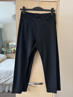 Shein Sport Studio V Shaped Cross Waistband Leggings, 2 Pack, Ladies Size L-image