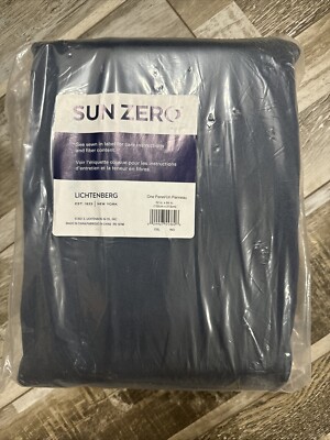 Sun Zero Blackout 1-Panel Ludlow Window Curtain Indigo Blue 52 X 84 NWT-image