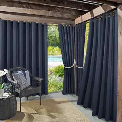 Sun Zero Sailor Indoor/Outdoor Fade Resistant +UV Protectant Curtain Panel 54x84-image