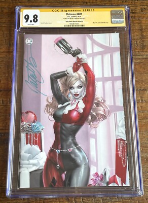 BATMAN #609 CGC SS 9.8 NATALI SANDERS SIGNED HARLEY QUINN MEGACON VARIANT RARE!-image