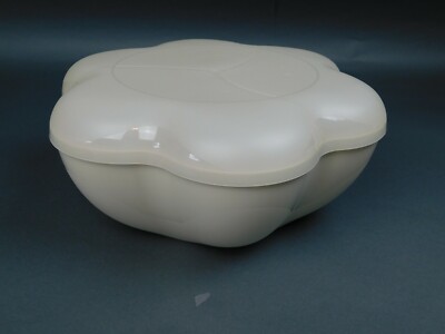 Tupperware Large Flower Shape Chip And Dip Salad Bowl 4624A-1-image
