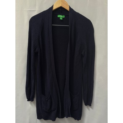 Women’s dip Navy Blue Long Sweater Sz M-image