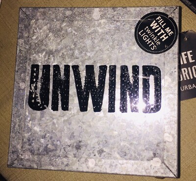 Demdaco studio wall hanging urban art~metal sign~Unwind-image